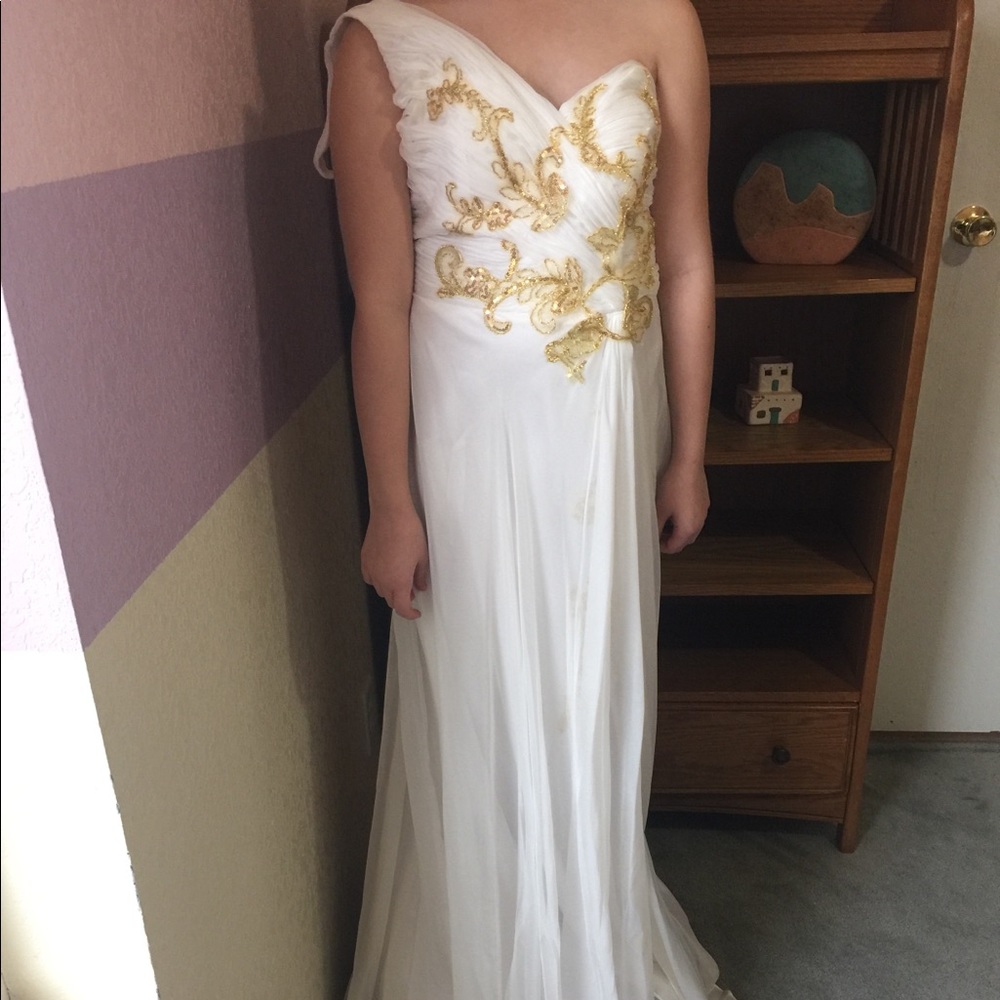 One shoulder formal gown